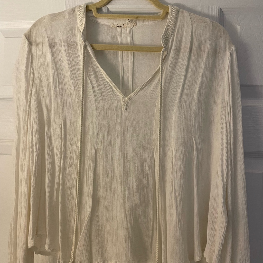 Floreat By Anthropologie - White Swing Blouse - Size 6